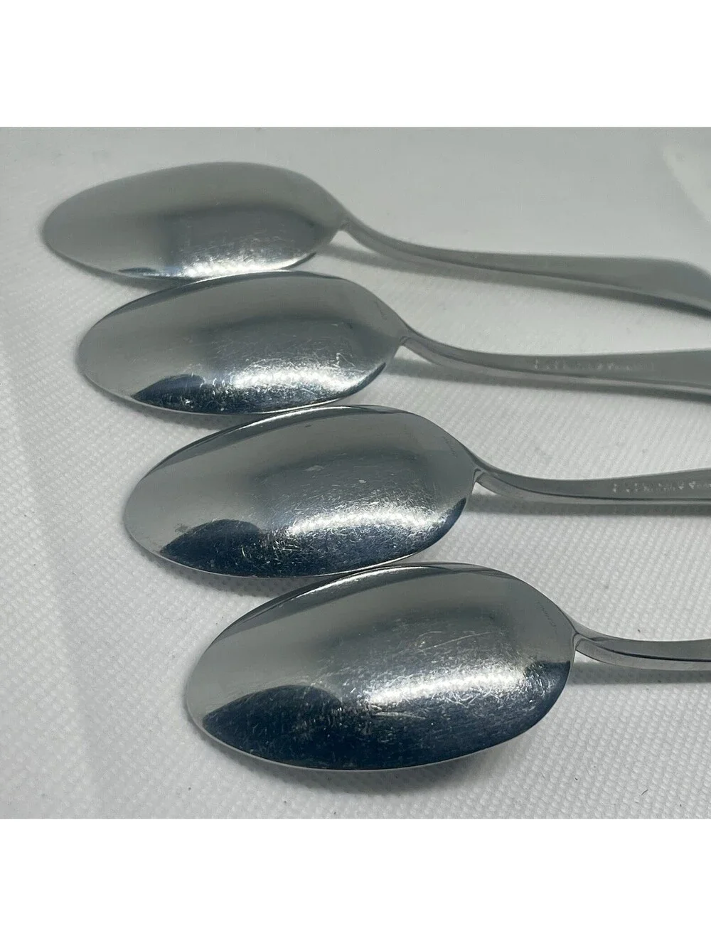 (4) Gorham STEPHANIE Glossy Stainless China Teaspoon Lot~ 6.25”